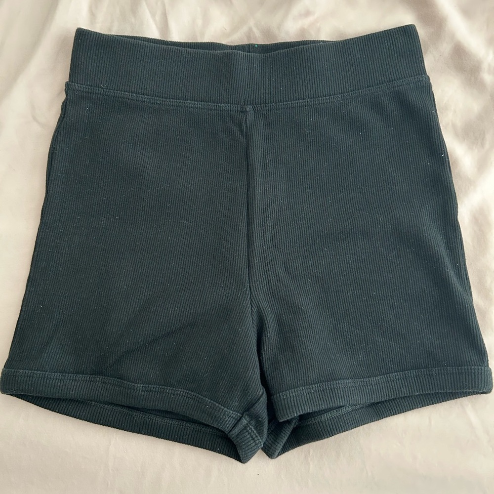 ZARA ribbed black shorts